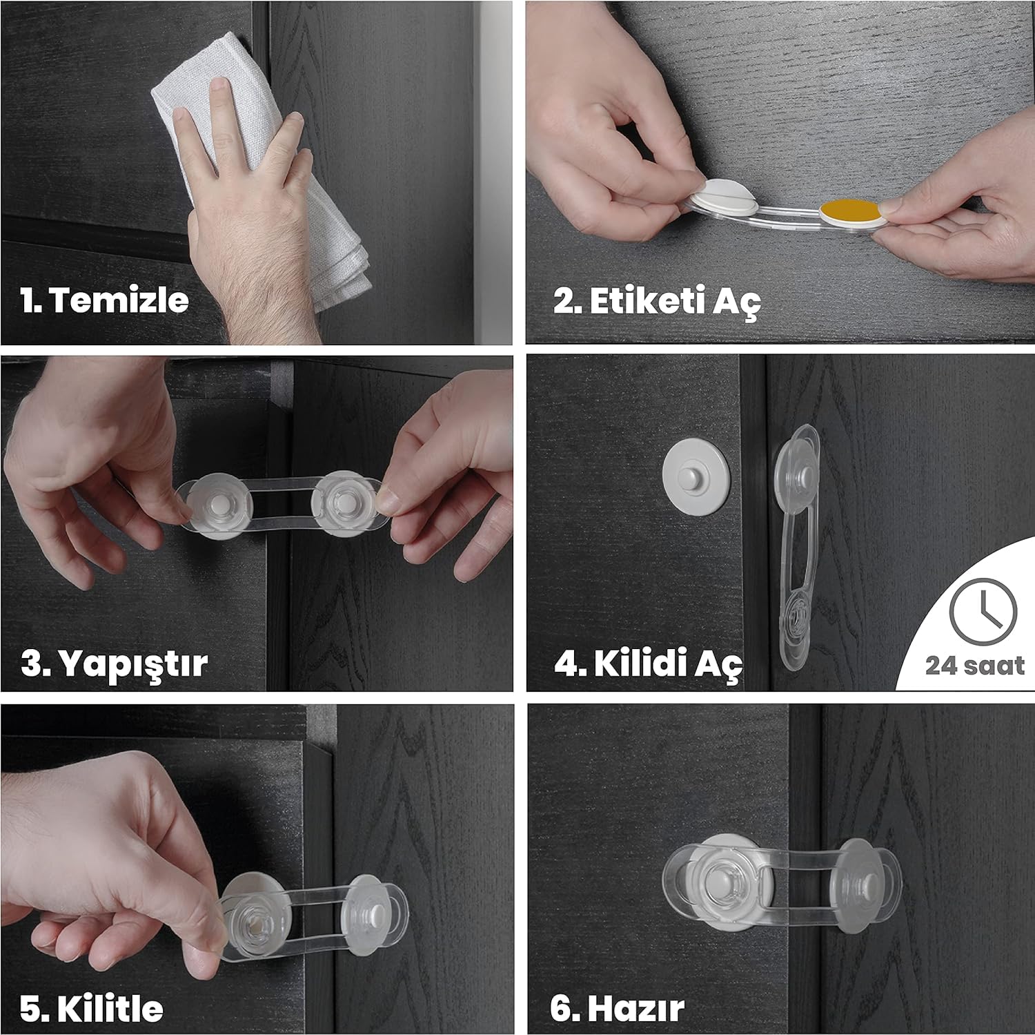 Orret Home 10 Adet Dolap Kilidi,12 Adet Priz Kapağı,8 Adet Köşe Koruyucu,Çocuk Güvenliği,Bebek Ekipmanları