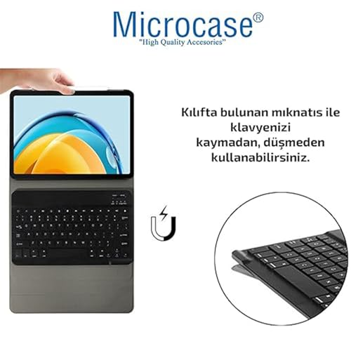 Microcase LENOVO Tab P11 2.Nesil Tablet ile Uyumlu Bluetooth Klavyeli Standlı Kılıf - BKK4
