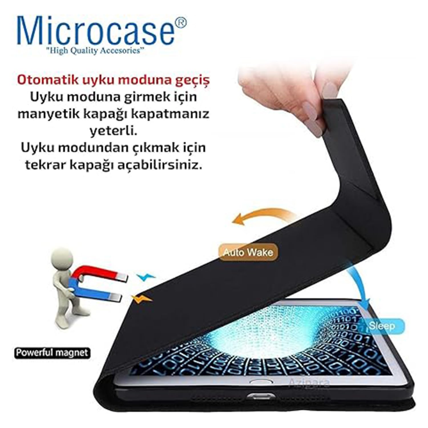 Microcase LENOVO Tab P11 2.Nesil Tablet ile Uyumlu Bluetooth Klavyeli Standlı Kılıf - BKK4