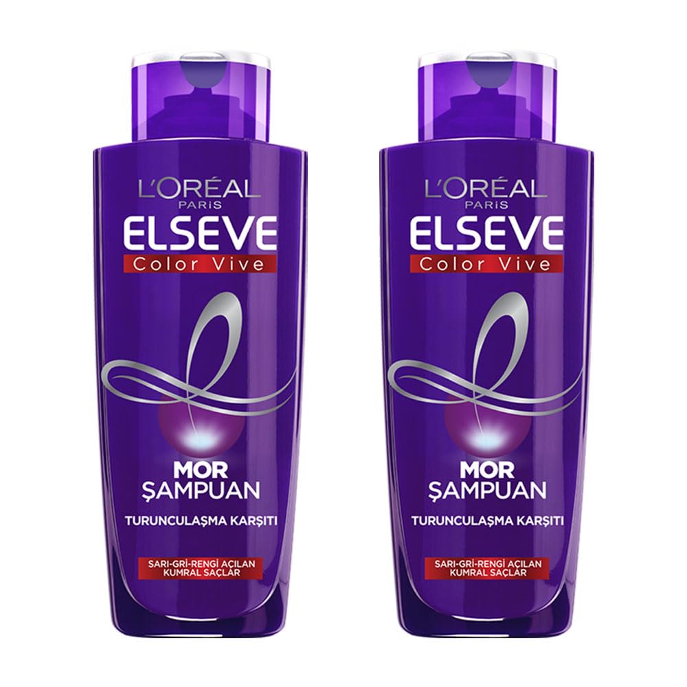L’Oréal Paris 2'li Elseve Turunculaşma Karşıtı Mor Şampuan 200ml Saç Bakım Seti