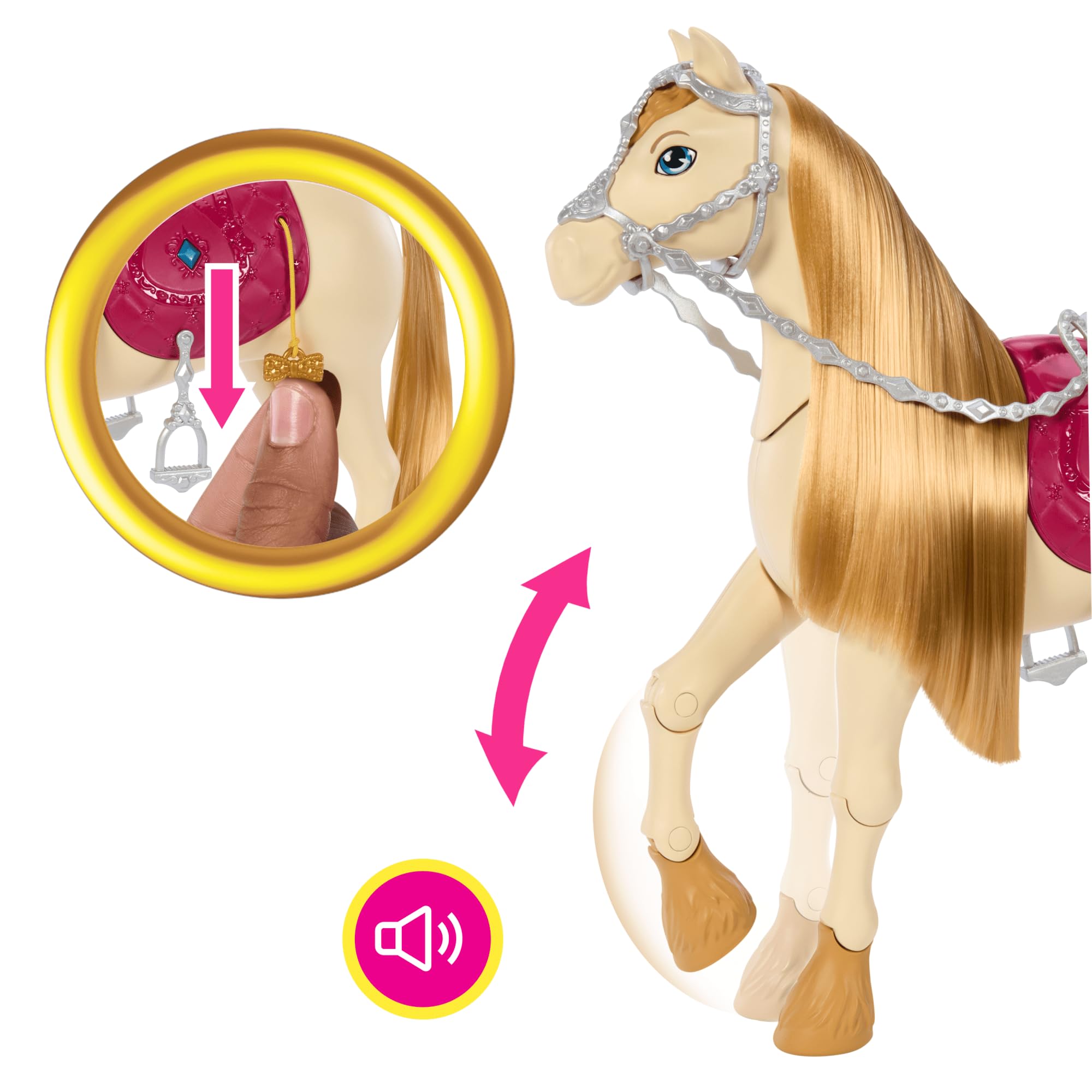 Barbie ve Dansçı Atı Barbie Gizemleri, Büyük At Kovalamacası ; sesler, müzikler ve aksesuarlara sahip etkileşimli oyuncak at HXJ42