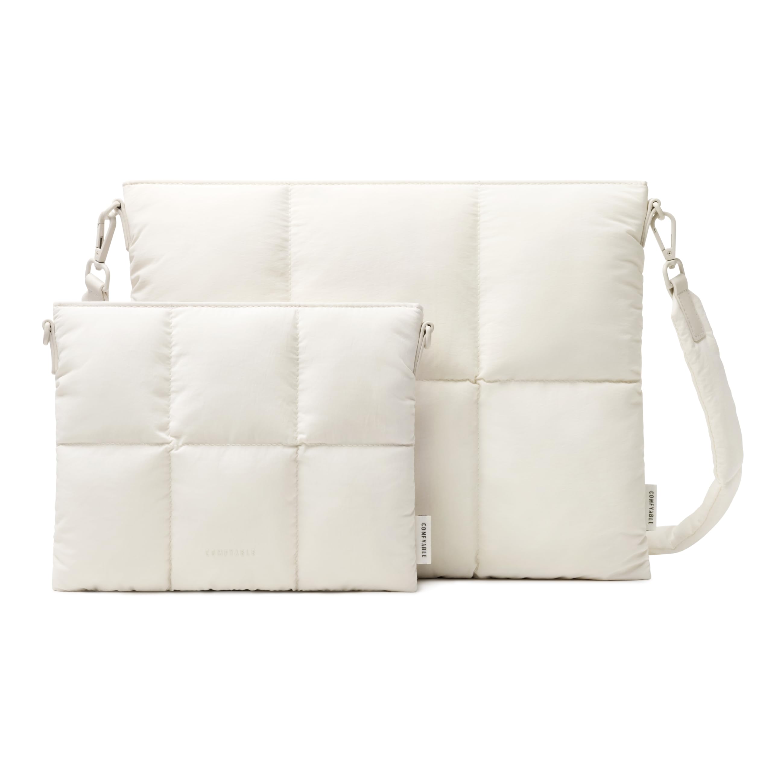 Comfyable Kabarık Dizüstü Bilgisayar Kılıfı 13 inç 14 inç, MacBook Air 13 M3 2024 inç MacBook Pro 13 inç 14 inç, Kol ve Düzenleyici Paketi, Pirinç için Uyumlu Kayışlı Kapitone Puffer Yastık Kılıfı,