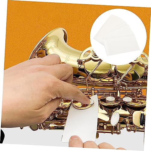 ibasenice 200 Saksafon Emici Kağıt Üflemeli Çalgı Bakım Kağıdı Saksafon Pedi Emici Kağıt Üflemeli Çalgı Emici Kağıt Müzik Aleti Anahtar Yastığı Emici Kağıt Temiz Beyaz