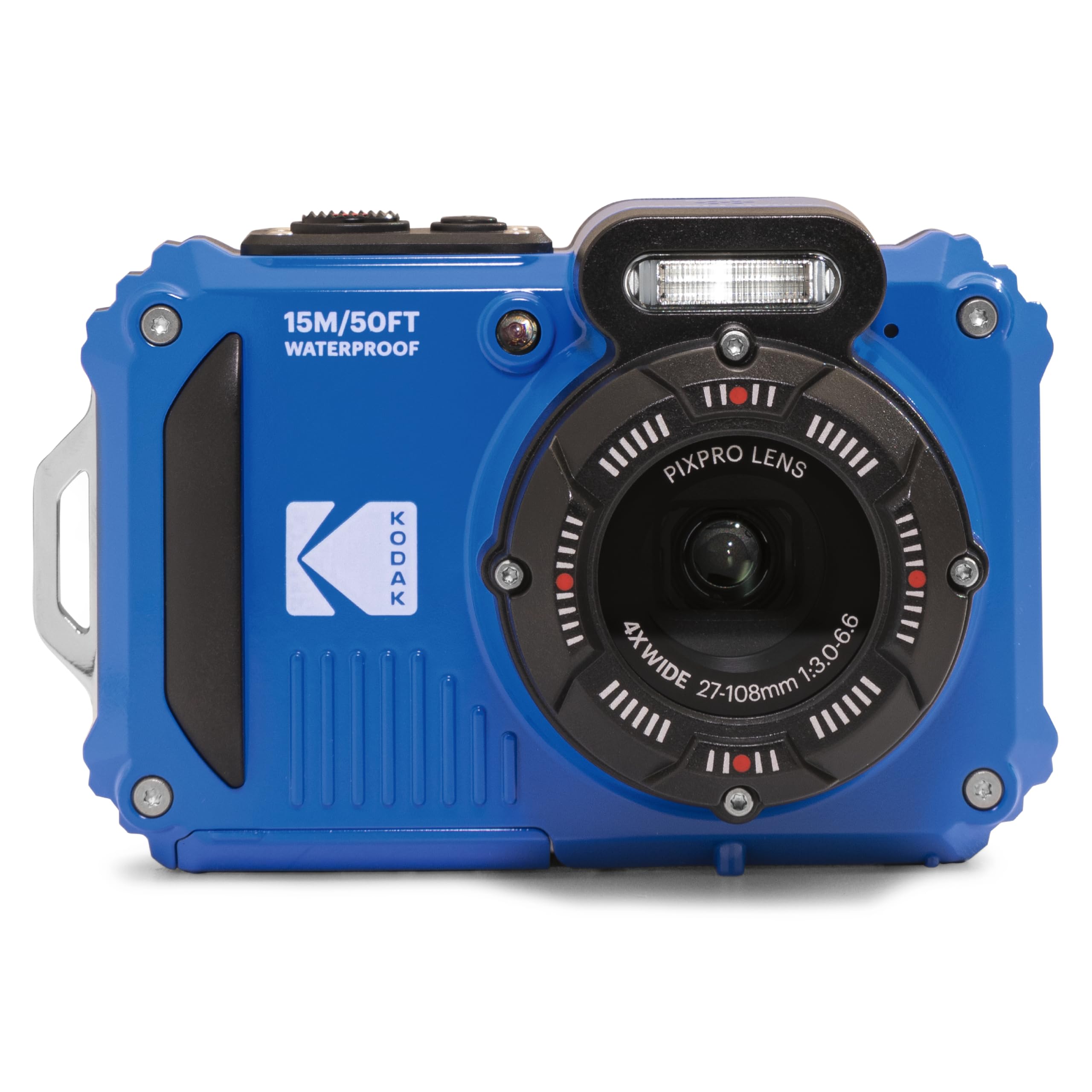 KODAK PIXPRO WPZ2 15M Su Geçirmez Fotoğraf Makinesi - 2 Lityum Pil + 16GB SD Kart - 16MP, 4x Optik Zoom, 1080P Full HD Video (Mavi)