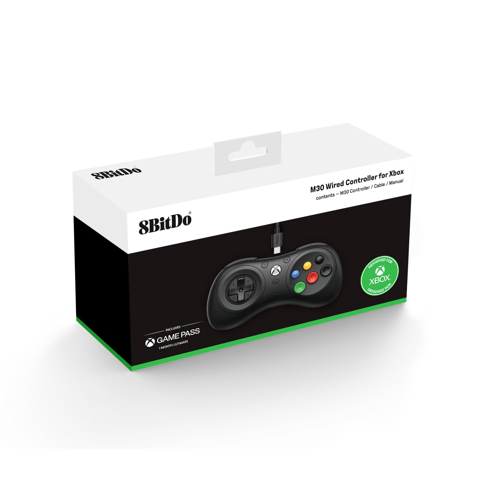 8Bitdo M30 Wired Controller for Xbox Series X|S, Xbox One, and Windows with 6-Button Layout - Offici