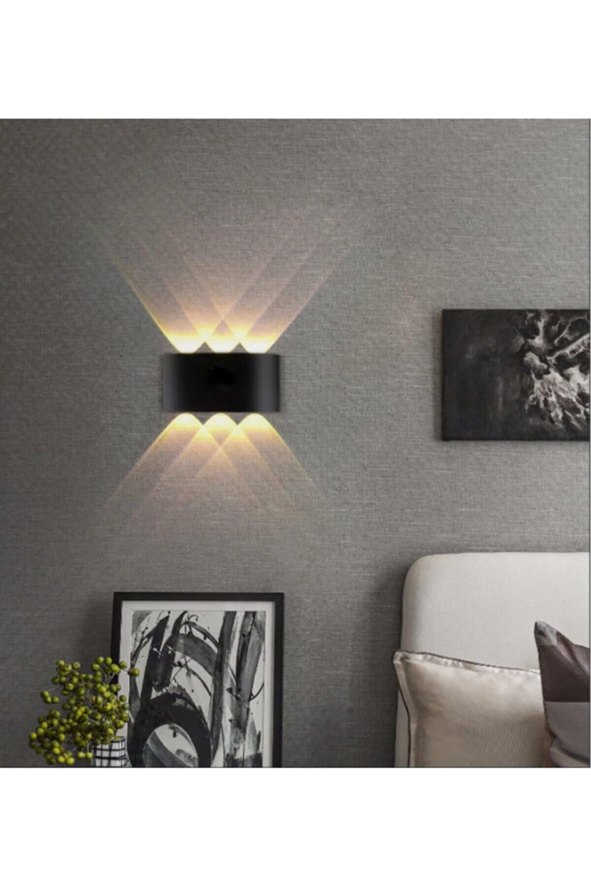 Ucuz Geldi Dekoratif Çift Yönlü Duvar Aydınlatma Led Aplik Duvar Lambası Cata Haiti 10 Watt Desenli Duvar Aplik (Gün Işığı)