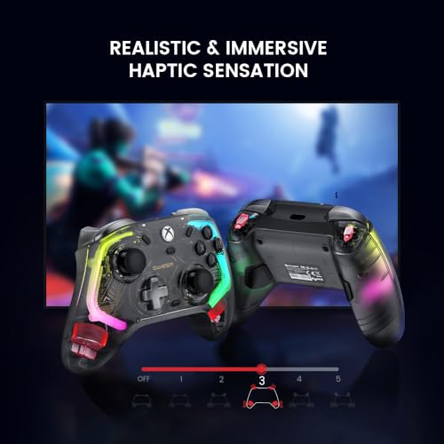 GameSir Kaleid Şeffaf Kablolu Oyun Kumandası, Xbox Series X|S, Xbox One ve Windows 10/11 için, Tak ve Çalıştır Oyun Oyun Kumandası, Hall Effect Joysticks ve Triggers, 3,5 mm Ses Bağlantısı