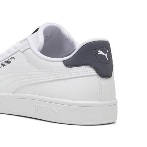 PUMA Unisex Yetişkin Puma Smash 3.0 L Spor Ayakkabı, PUMA White-Galactic Gray, 44 EU