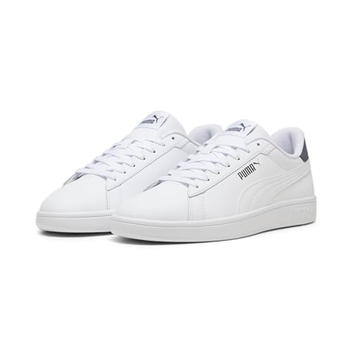 PUMA Unisex Yetişkin Puma Smash 3.0 L Spor Ayakkabı, PUMA White-Galactic Gray, 44 EU