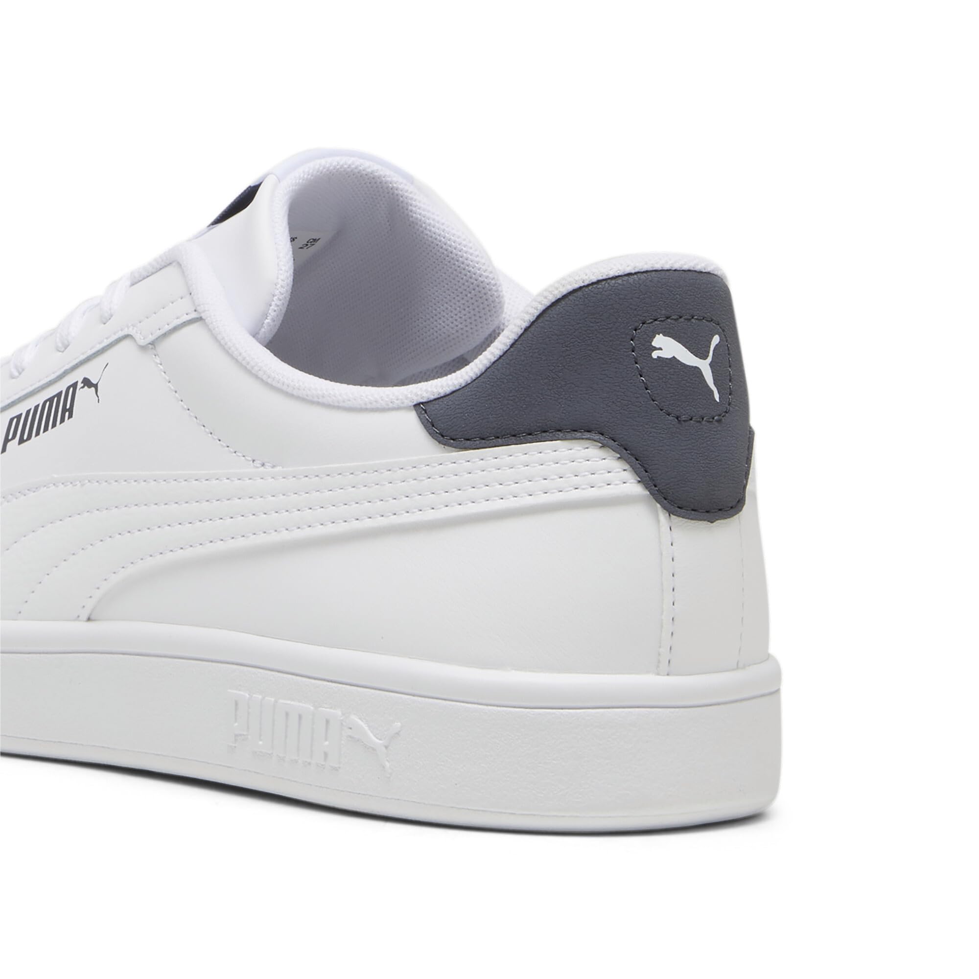 PUMA Unisex Yetişkin Puma Smash 3.0 L Spor Ayakkabı, PUMA White-Galactic Gray, 44 EU