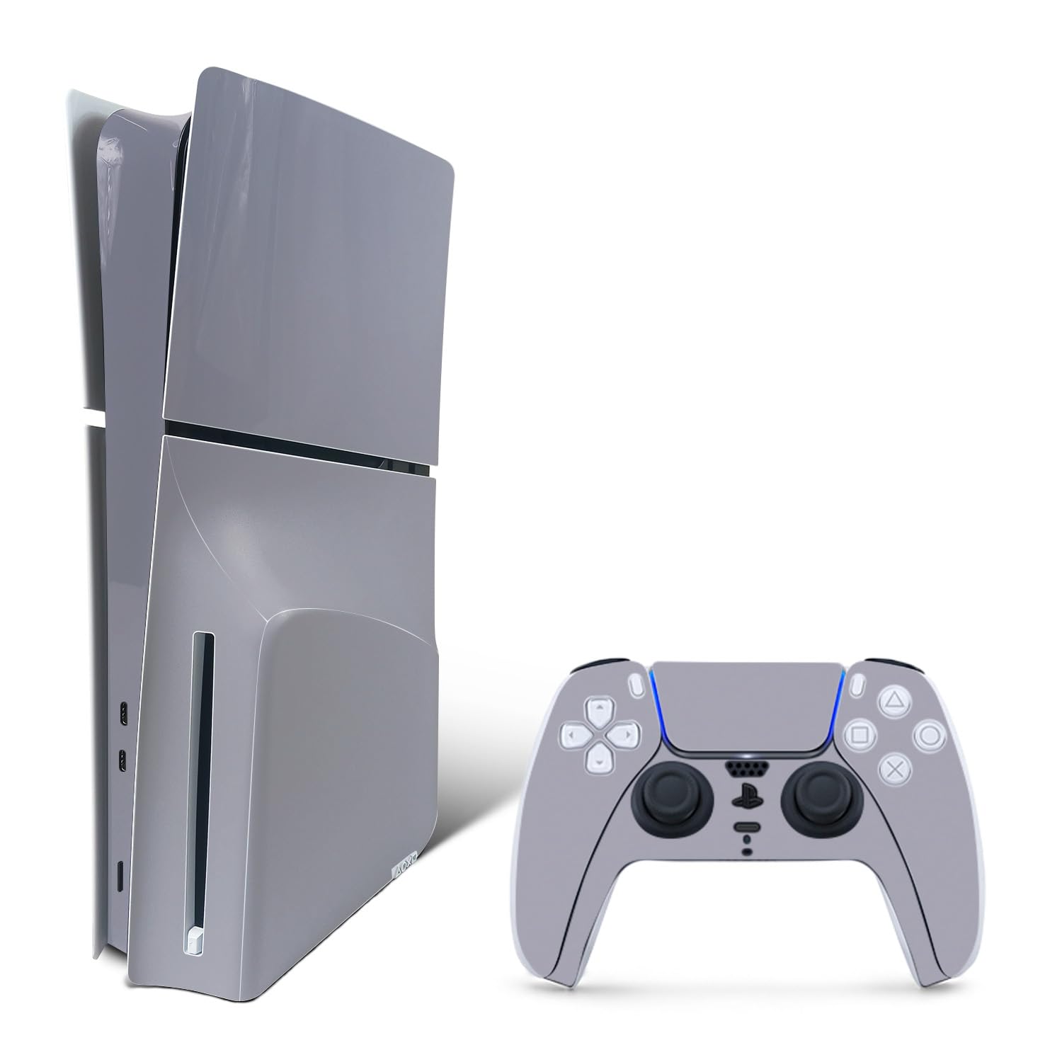 Playstation 5 Slim Disk Edition Paketi ile Uyumlu MightySkins Cilt - Düz Gri | Koruyucu, Dayanıklı v