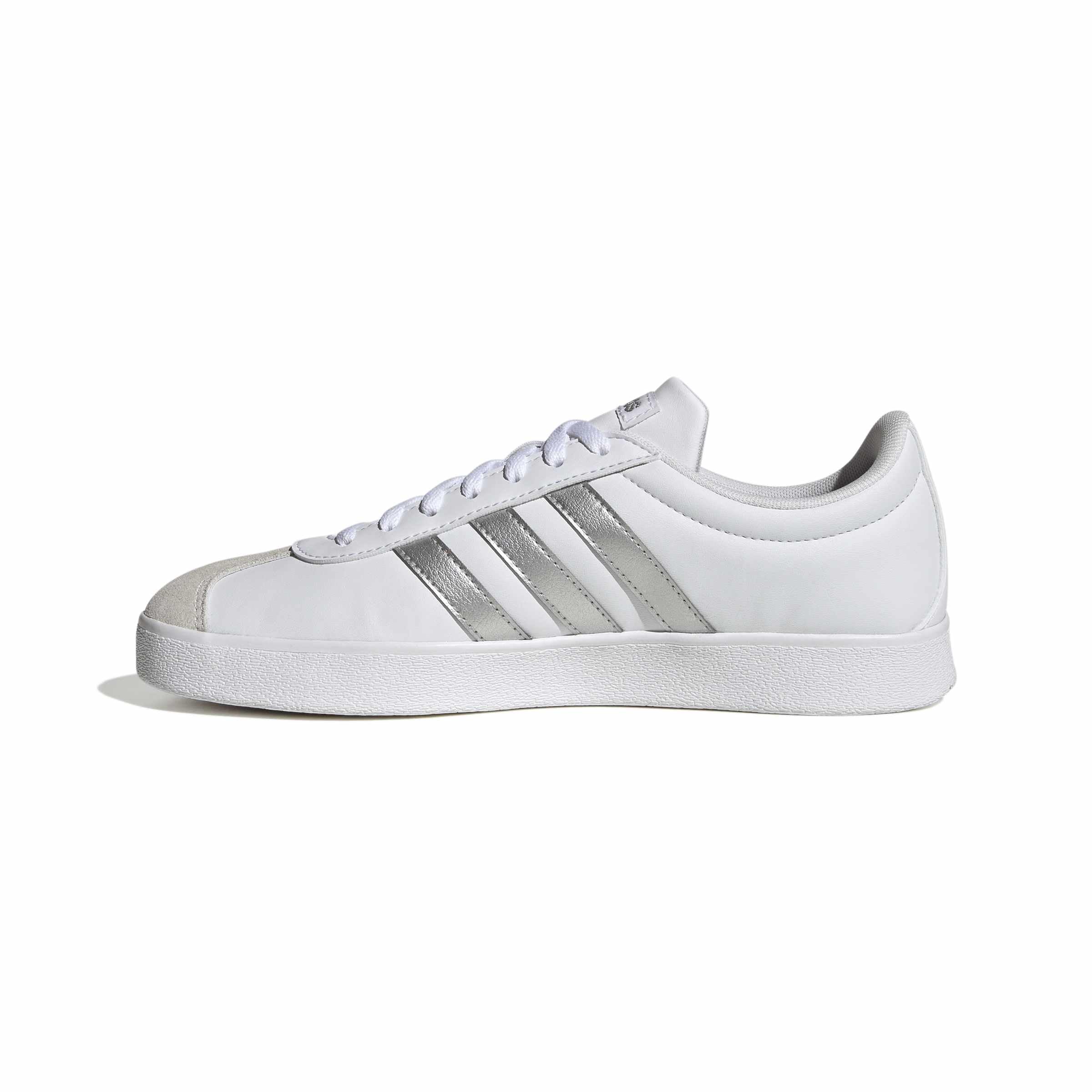 adidas VL COURT BASE Kadın Ayakkabı Düşük Taban (Futbol Dışı), ftwr white/silver met./grey one, 38