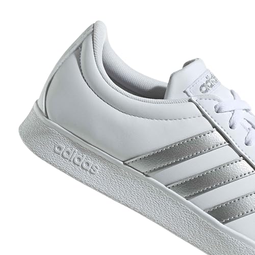 adidas VL COURT BASE Kadın Ayakkabı Düşük Taban (Futbol Dışı), ftwr white/silver met./grey one, 38