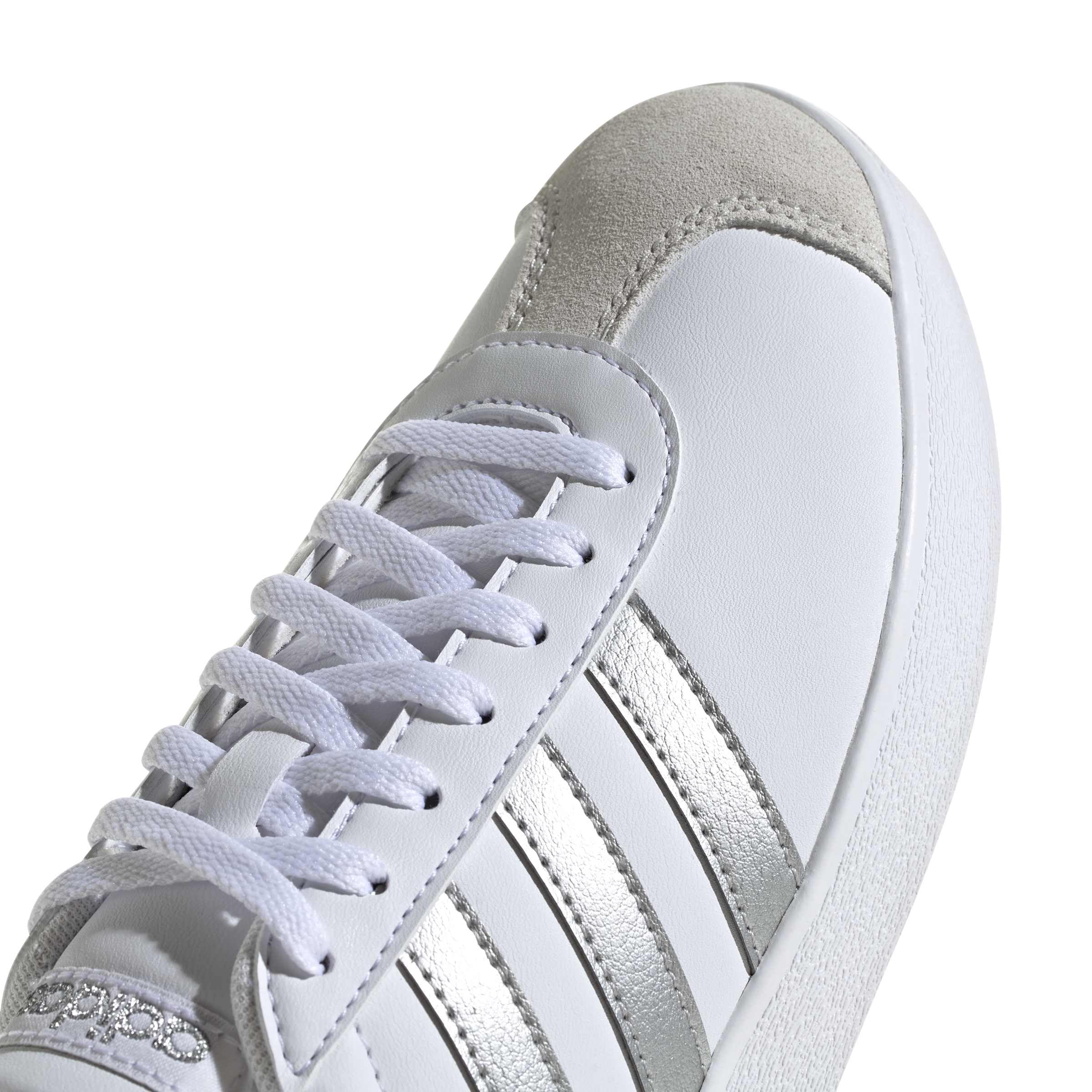 adidas VL COURT BASE Kadın Ayakkabı Düşük Taban (Futbol Dışı), ftwr white/silver met./grey one, 38