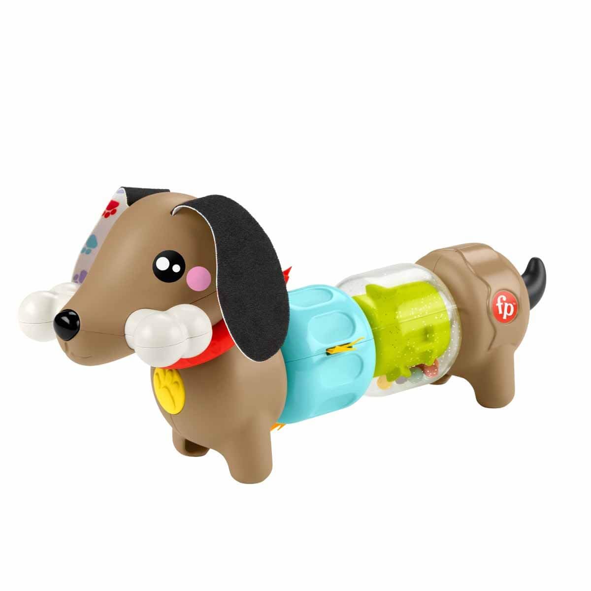 Fisher-Price Köpekçikle Eğlenceli Aktiviteler Bebeklerin duyularını ve ince motor becerilerini geliştirmeye yardımcı Fisher-Price FP Pets Hareketli Köpekçik HTW91