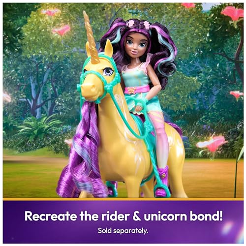 Unicorn Academy Tek Boynuzlu At Leaf, popüler Netflix dizisindeki Ava'nın yaklaşık 28 cm tek boynuzlu atı, 4 yaş+ çocuklar için