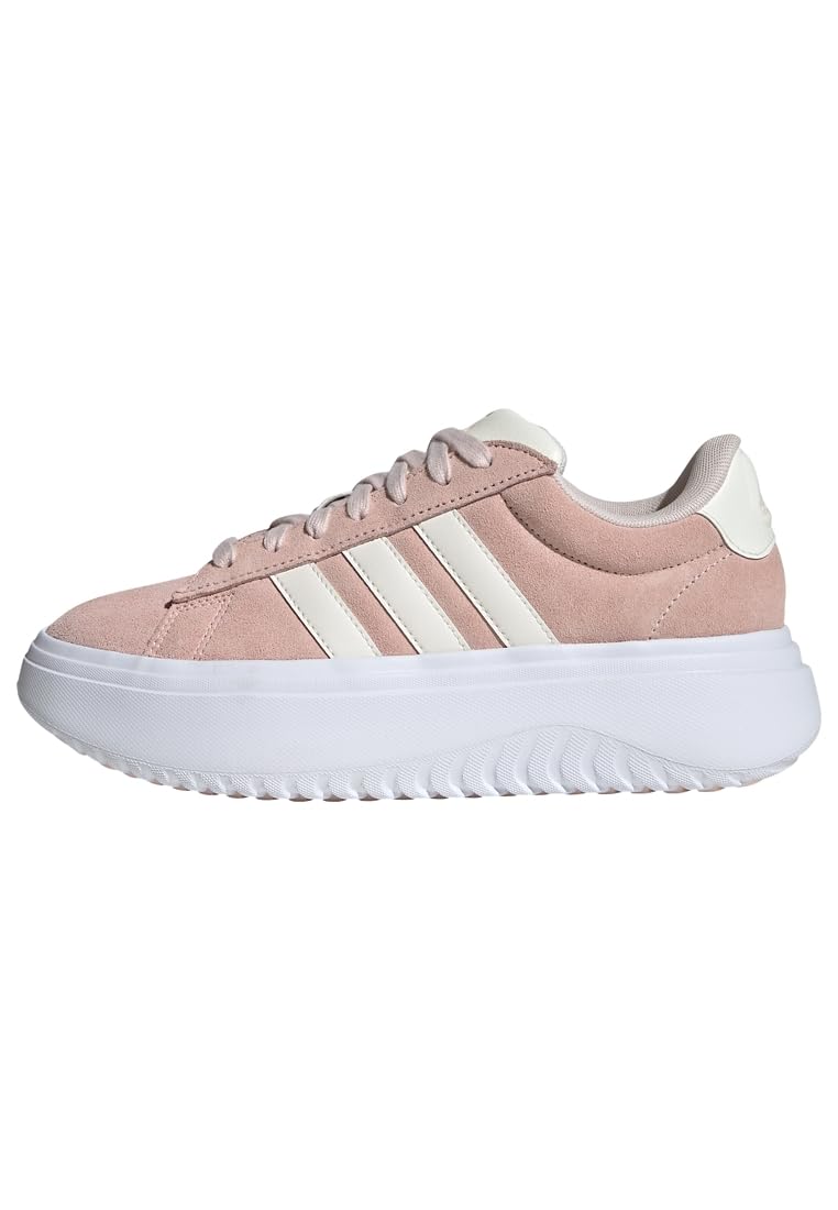 adidas Grand Court Platform Suede Kadın Spor Ayakkabı, Pembe, 38