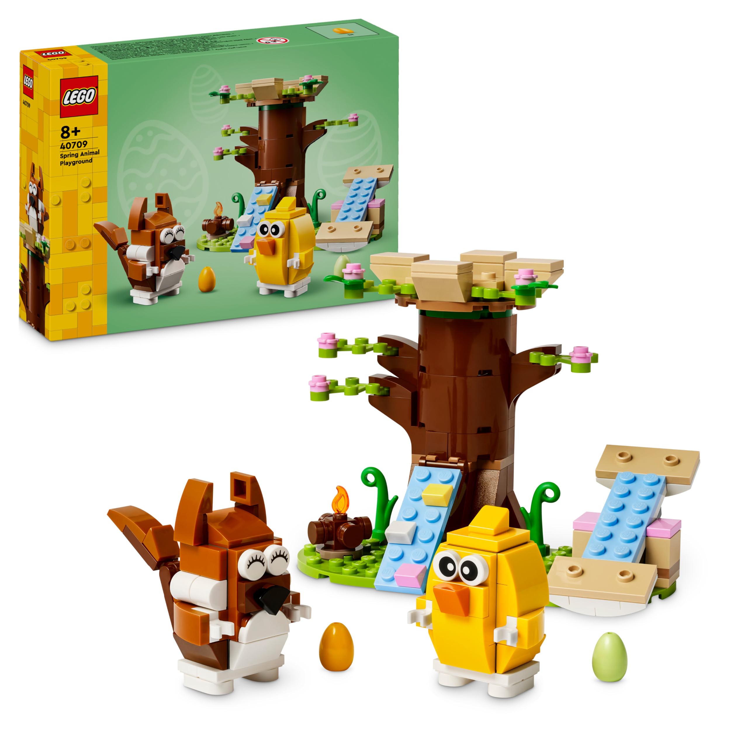 LEGO İlkbahar Hayvan Parkı Oyuncak Yapım Seti 40709, Kuş ve Sincap Figürleri, Erkek ve Kız Çocuklar