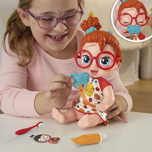 Baby Alive Lil Dreamer Dottie Doodle Sleepy Bebek Seti, Kırmızı Saç, Eğlenceli Pijama Partisi Teması