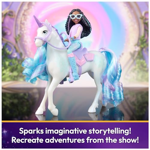 Unicorn Academy Layla ve Tek Boynuzlu At Glacier seti – Sevilen Netflix dizisinden yaklaşık 12 cm orijinal figürler, 4 yaş+ için
