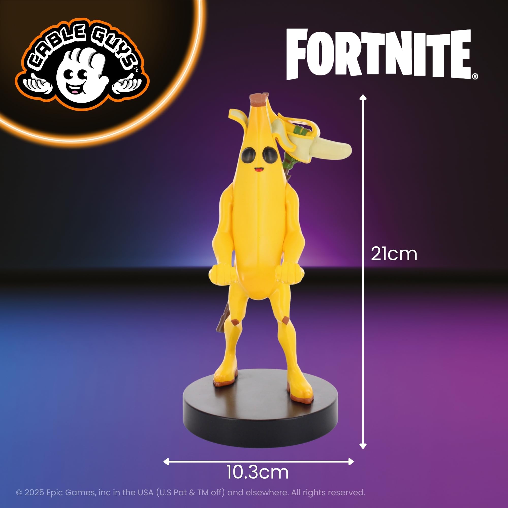 Cable Guys – Fortnite Peely Oyun Aksesuarları Tutucu ve Telefon Tutucu Çoğu Kumanda için (Xbox, Play Station, Nintendo Switch) ve Telefon