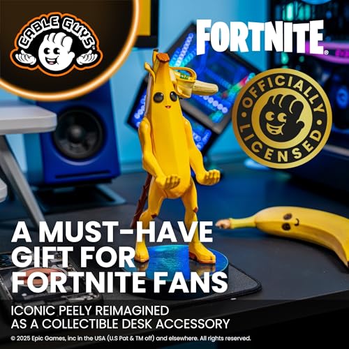 Cable Guys – Fortnite Peely Oyun Aksesuarları Tutucu ve Telefon Tutucu Çoğu Kumanda için (Xbox, Play Station, Nintendo Switch) ve Telefon