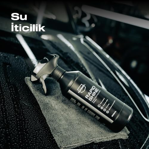 Nasiol Rapidshine Araçlar için Hızlı Nano Detailer Spreyi 500 ml, Kolay Uygulama, 6 Ay Dayanım