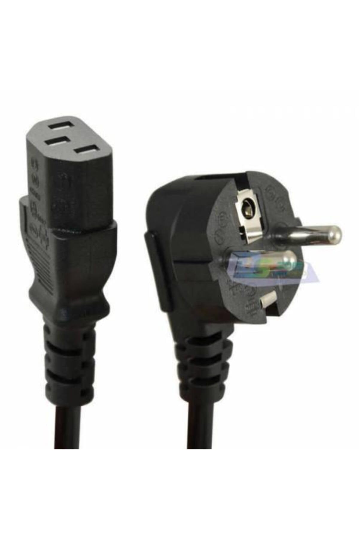 10 Metre C13 Power Kablosu Güç Kablosu 3x1mm C 13 Pc Tv Projeksiy (Siyah)