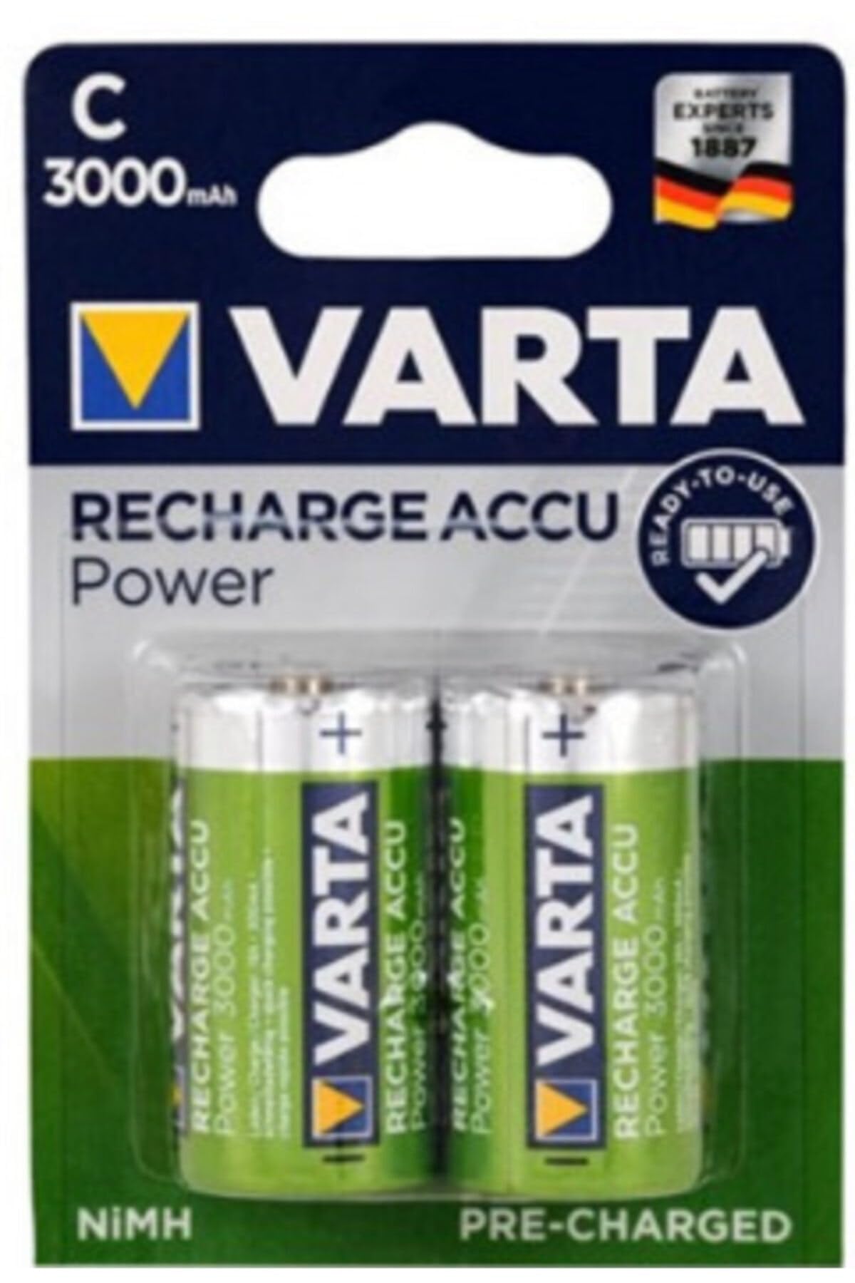 Varta 3000mah Bebek Ana Kucağı Pili 3000mah C Orta Boy Pil 2li Paket Tombul Lr14 R14 Mn1400 Am2
