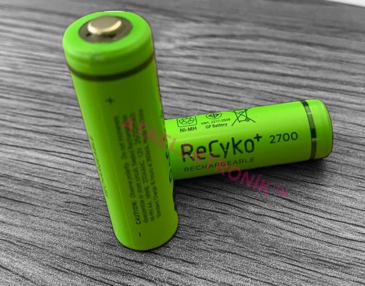 GP 2'li Şarjlı Pil AA Kalem Ni-mh 2700mAh 1 kart 2 ADET ŞARZLI ŞARJLI TANSİYON ALETİ PİLİ