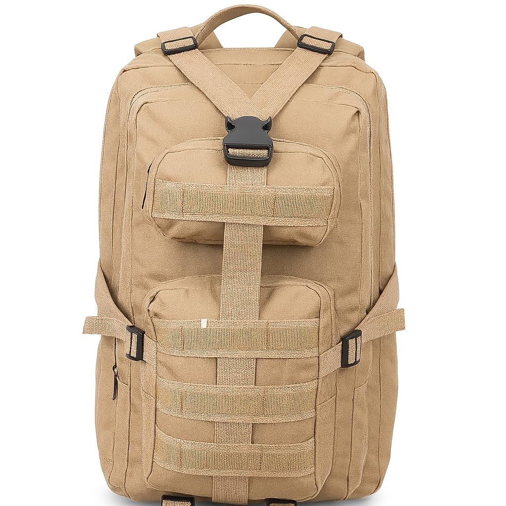 65 Lt Bej Outdoor Sırt Çantası,Molle Sistemli, Suya Dayanıklı, Çok Gözlü, Outdoor, Kamp, Avcılık, Günlük Kullanım, Erkek, Kadın