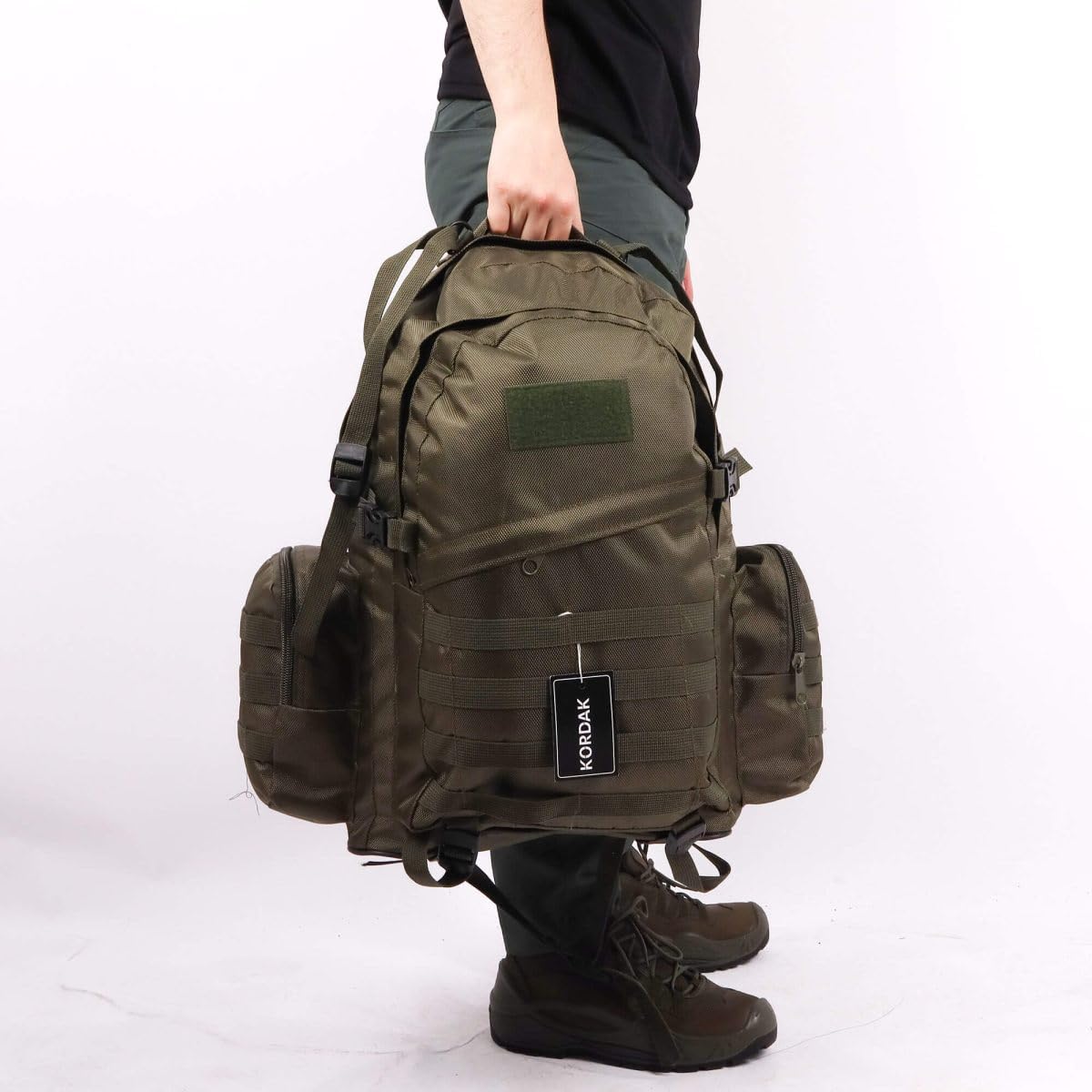 75 Lt Haki Outdoor Sırt Çantası,Molle Sistemli, Suya Dayanıklı, Çok Gözlü, Outdoor, Kamp, Avcılık, Günlük Kullanım, Erkek, Kadın