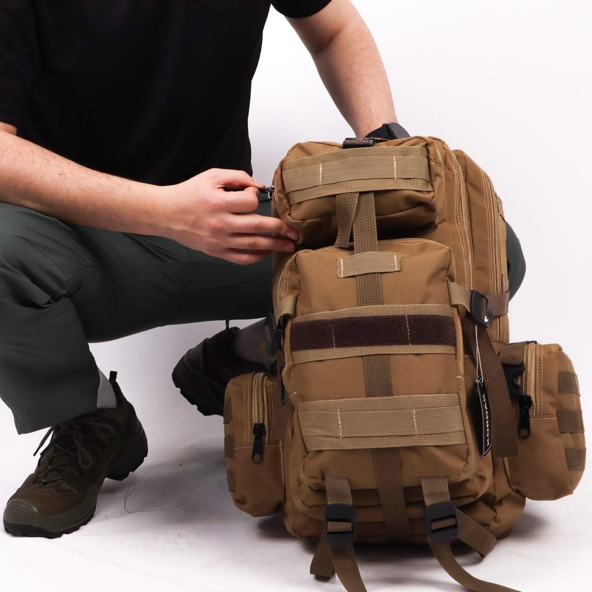 42 Lt Outdoor Kamp Çantası,Molle Sistemli, Suya Dayanıklı, Çok Gözlü, Outdoor, Kamp, Avcılık, Günlük Kullanım, Erkek, Kadın