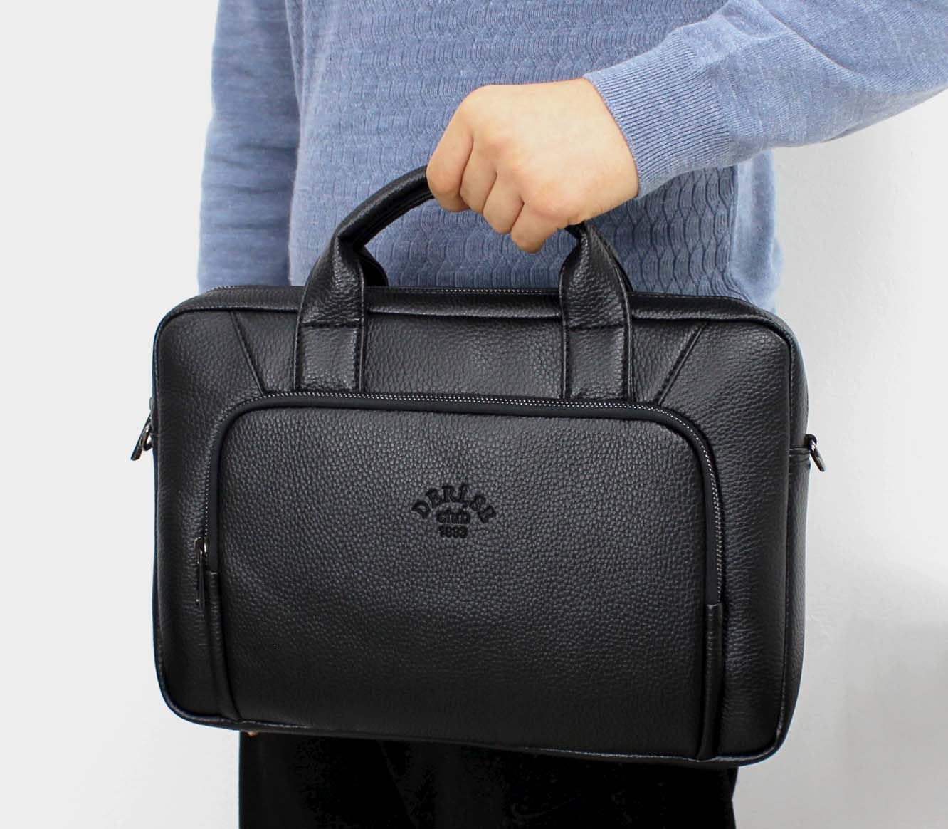 DERİ,SE club 1993 UNİSEX, DOSYA TABLET NOTEBOOK ÇANTASI, 14 İNÇ LAPTOP VE EVRAK ÇANTASI (SİYAH)