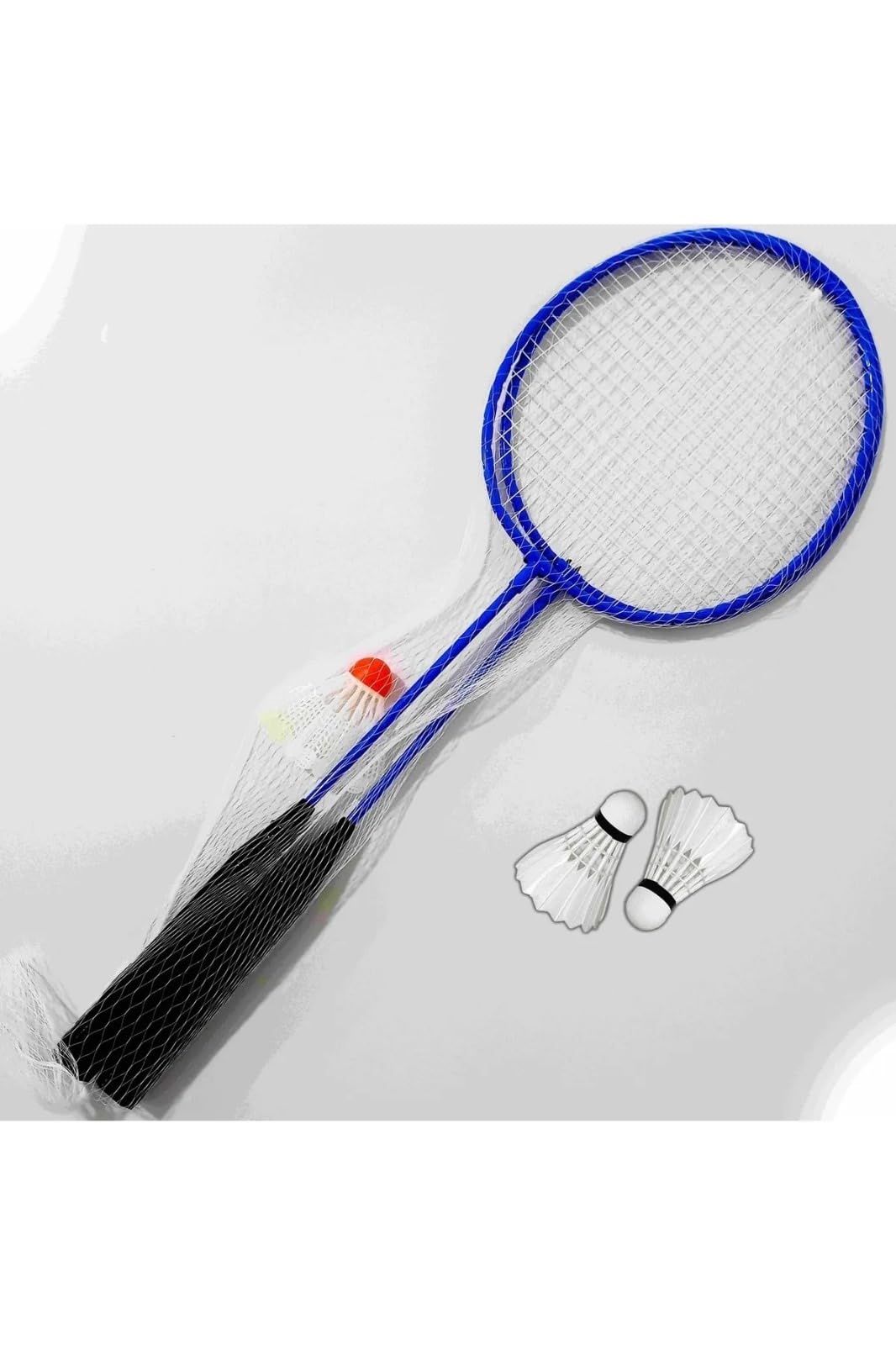 CKSpor Fileli Badminton Raket Seti (2 Raket 1 Top) CKS-82 (Kırmızı)
