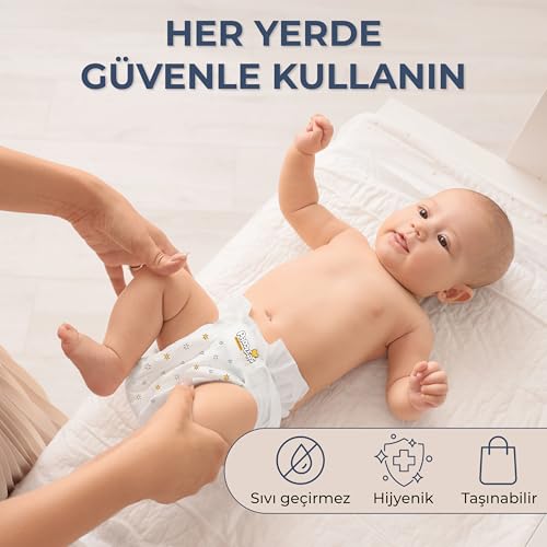 Paddlers Bebek Bakım Örtüsü 60x60 cm 80 Adet (8 Paket x 10’lu) Yatak Koruyucu