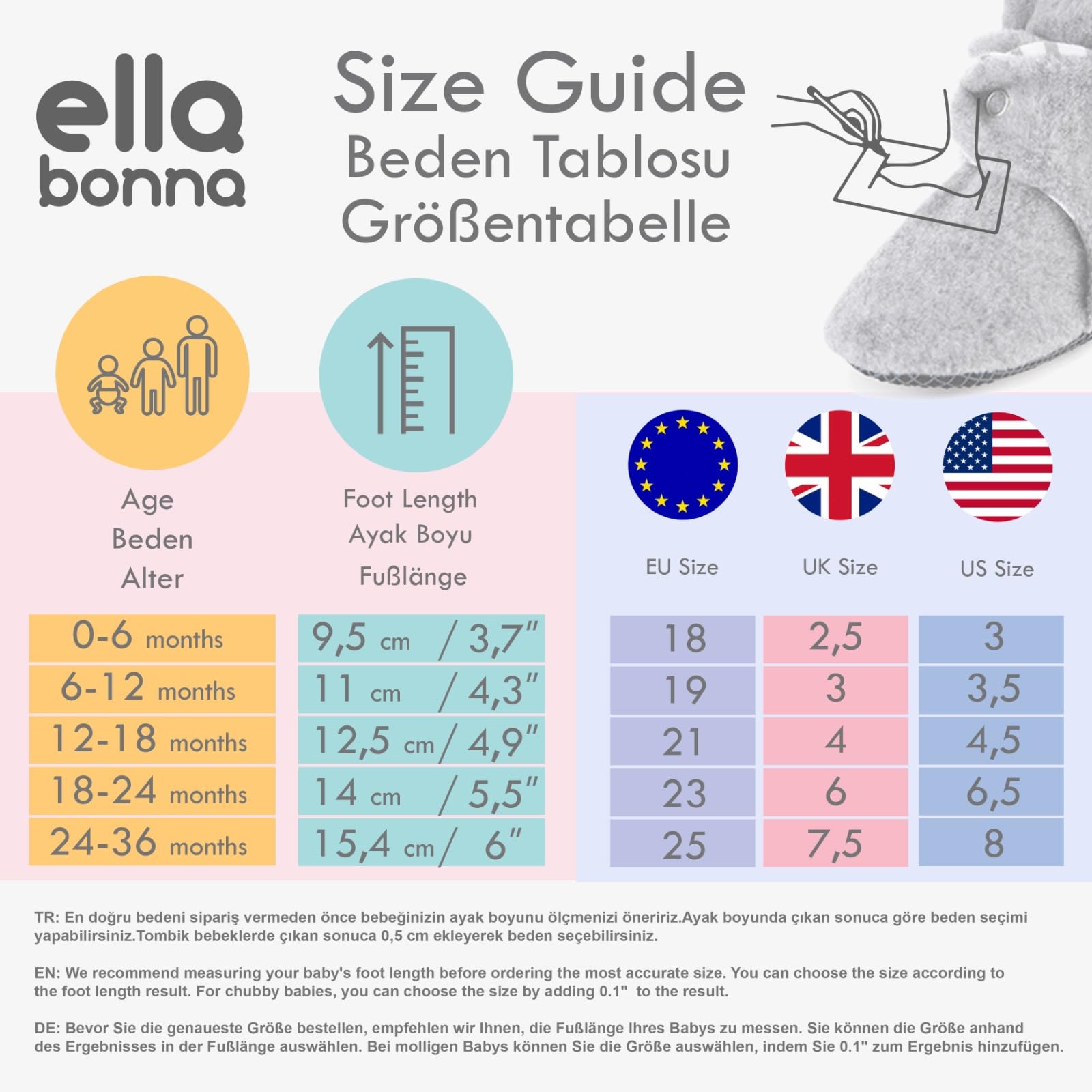 Ella Bonna Bebek Patiği Kaydırmaz Taban, Polar Bebek Panduf Organik Pamuk Astarlı, 12-18 Ay Pamuklu Yenidoğan Pandufu Ev Kreş Ayakkabı, Bebek Ayakkabısı, Bebek Peluş Ev Terliği Patik Basic Pembe