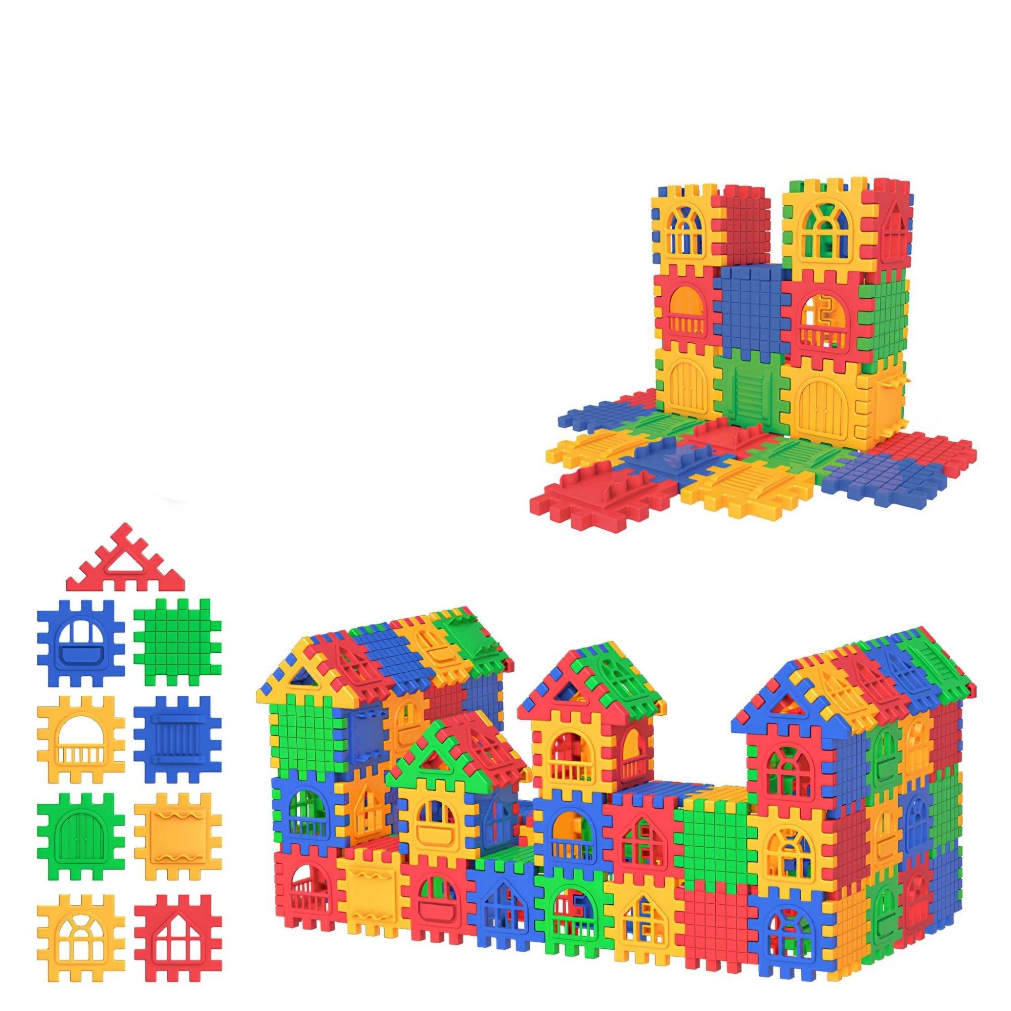 Eğitici ve Eğlenceli Oyuncak Puzzle City 128 Parça Yapboz El Becerisini Geliştiren 3D Yapı ve Tasarı