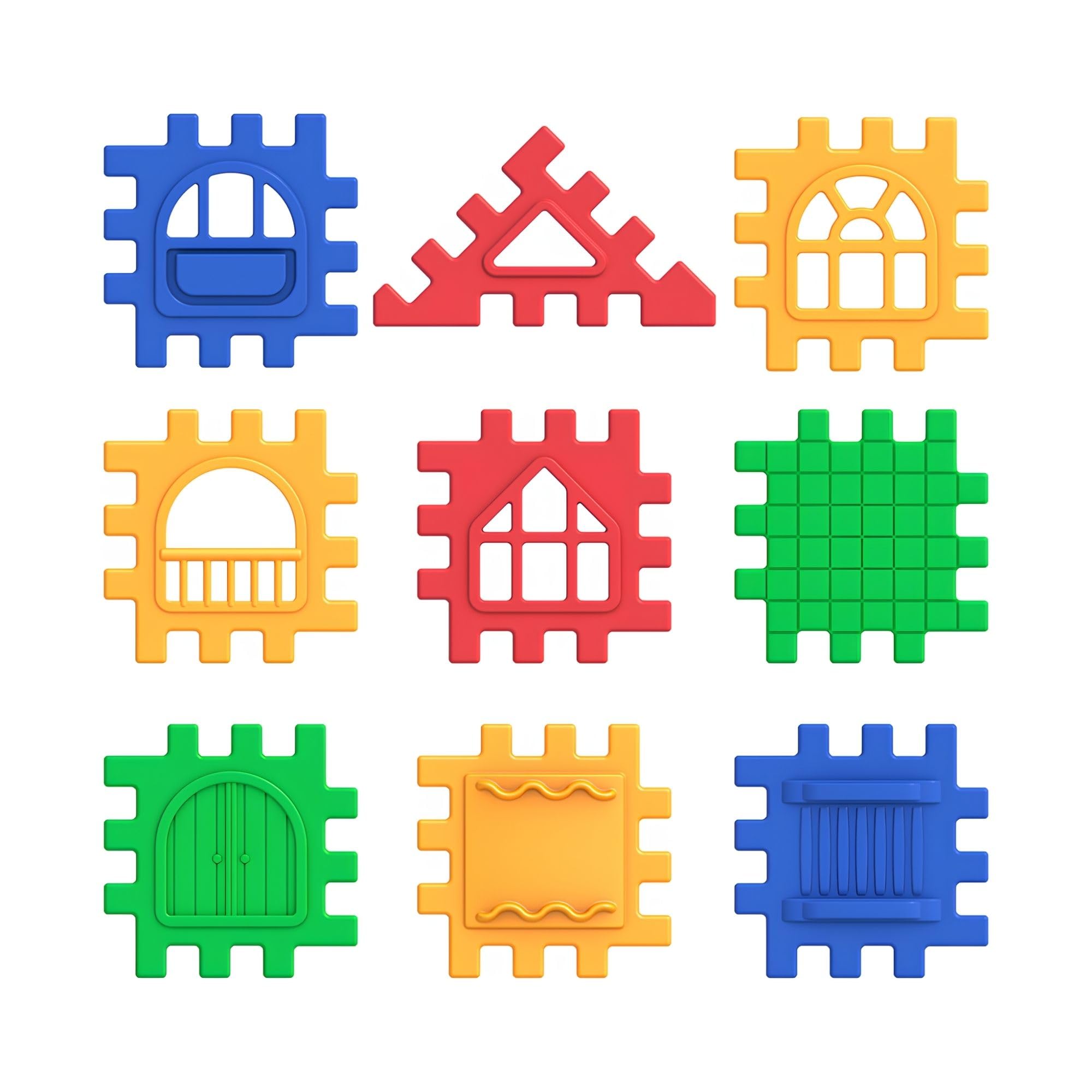 Eğitici ve Eğlenceli Oyuncak Puzzle City 128 Parça Yapboz El Becerisini Geliştiren 3D Yapı ve Tasarı
