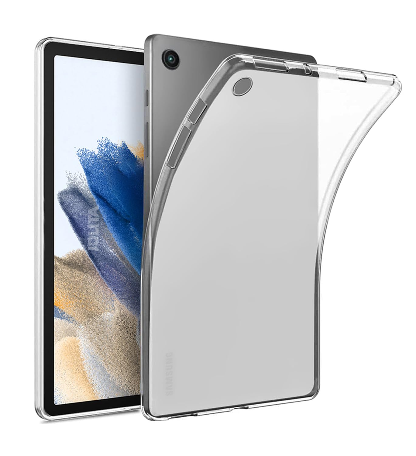 Jolita Samsung Galaxy Tab A8 SM-X200 10.5 inç Uyumlu Şeffaf Silikon Tablet Kılıfı Kapak Renksiz
