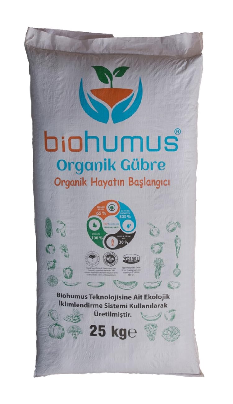 Biohumus ÇİM için, Organik gübre, Organik Sertifikalı, Kök geliştirici, toprak düzenleyici, bitki besleyici 25 Kg (1)