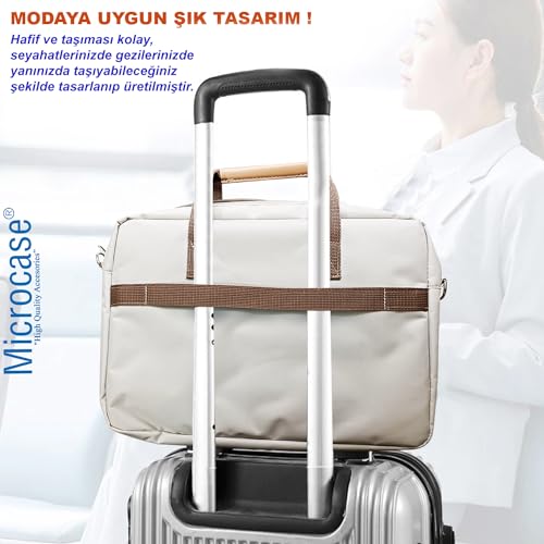 Microcase 9'' 14'' Inç Tablet, Macbook, Notebook 2 Bölmeli Omuz Askılı Ve El Tutacaklı Taşıma Çantas