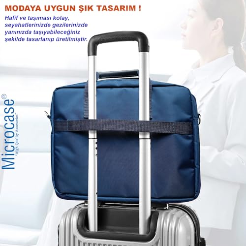 Microcase 9'' 14'' Inç Tablet, Macbook, Notebook 2 Bölmeli Omuz Askılı Ve El Tutacaklı Taşıma Çantası Al4228