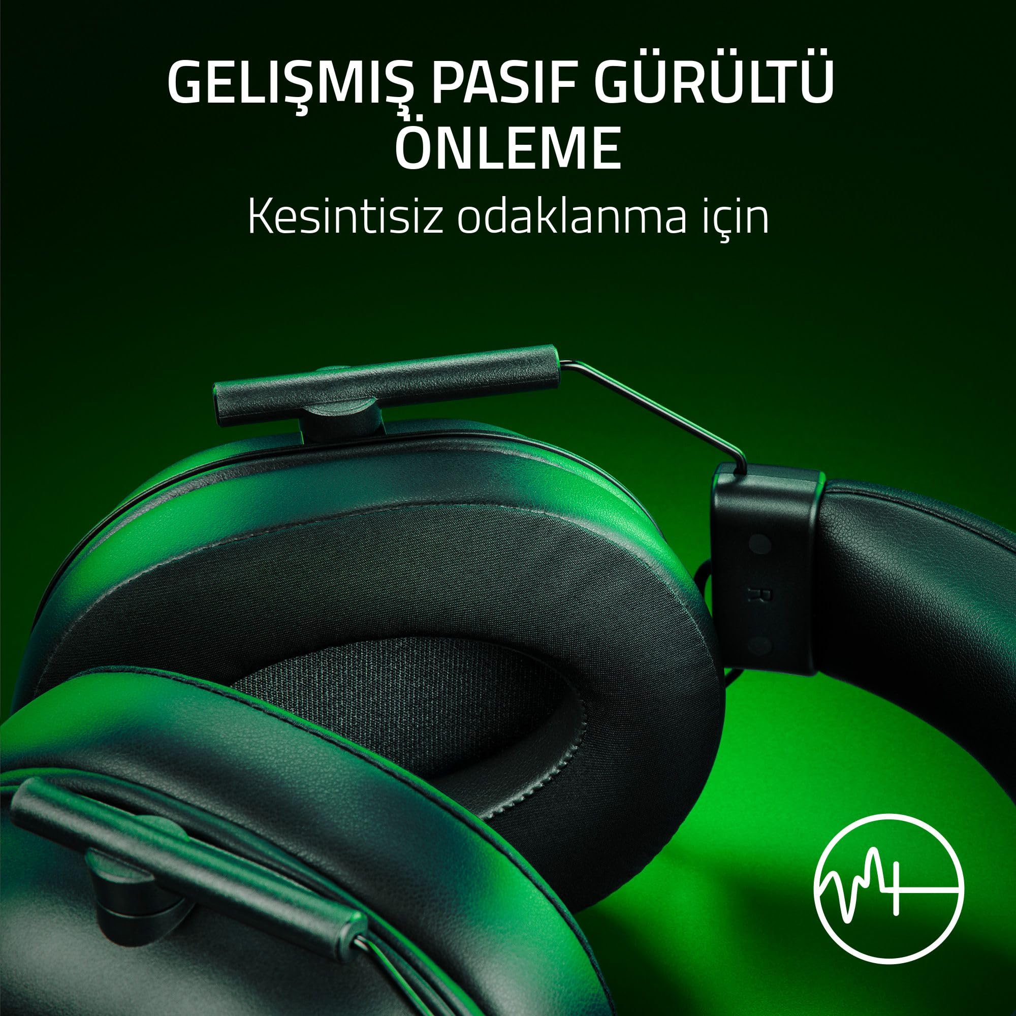 Razer Blackshark V2 X (Xbox) - Xbox S|X konsolu için kablolu e-spor kulaklık (250g, kardioid mikrofon, 50mm sürücüler, pasif gürültü engelleme, 3,5mm konektör) Siyah
