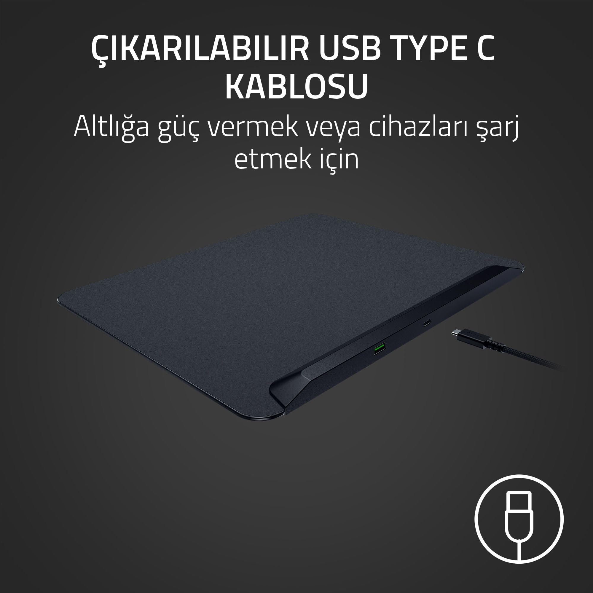 Razer Firefly V2 Pro - RGB arkadan aydınlatmalı oyun mouse matı - Entegre USB Bağlantı Noktası (15 Bölge LED Aydınlatma, Optimum İzleme için Mikro Kazınmış Dokulu Yüzey) Siyah