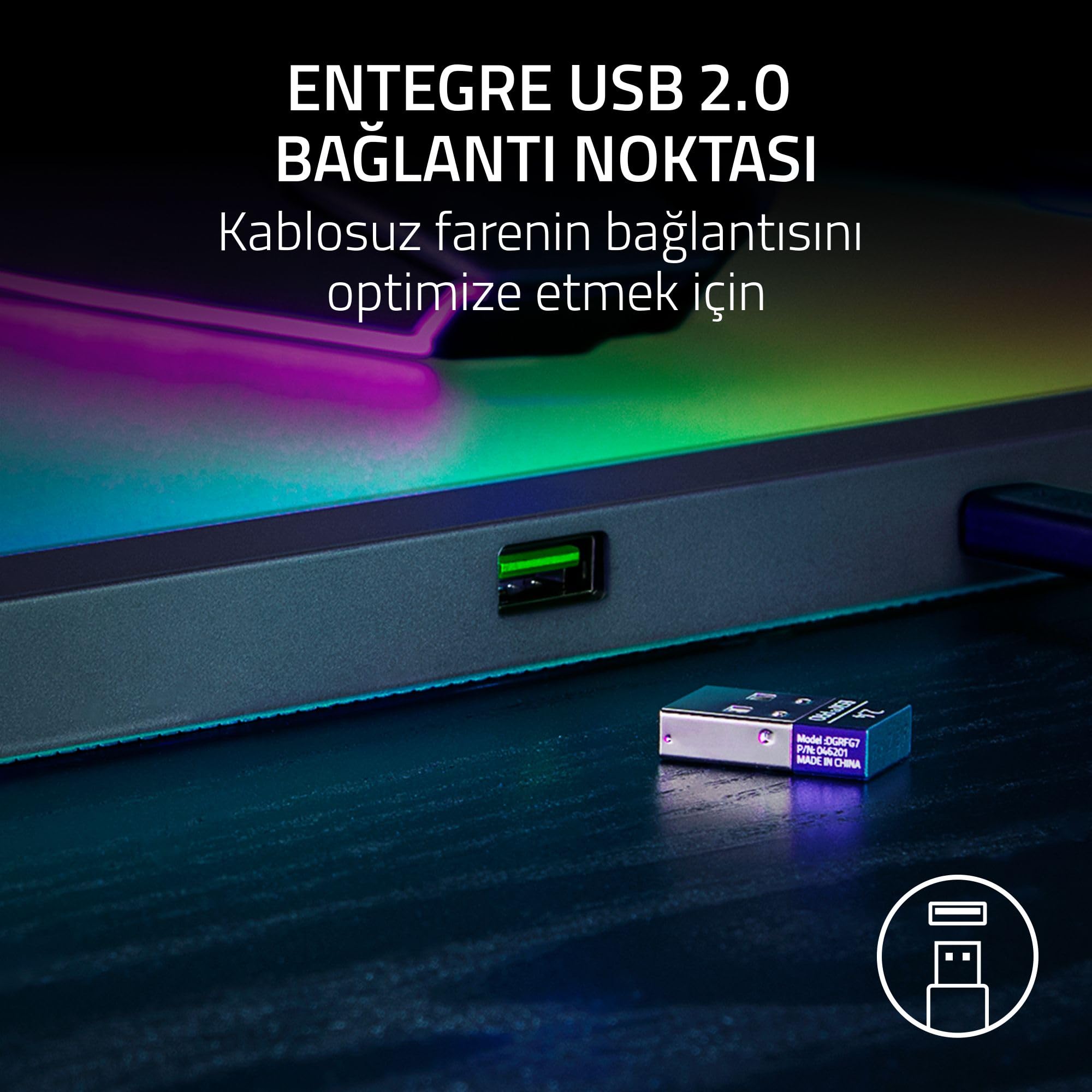 Razer Firefly V2 Pro - RGB arkadan aydınlatmalı oyun mouse matı - Entegre USB Bağlantı Noktası (15 Bölge LED Aydınlatma, Optimum İzleme için Mikro Kazınmış Dokulu Yüzey) Siyah