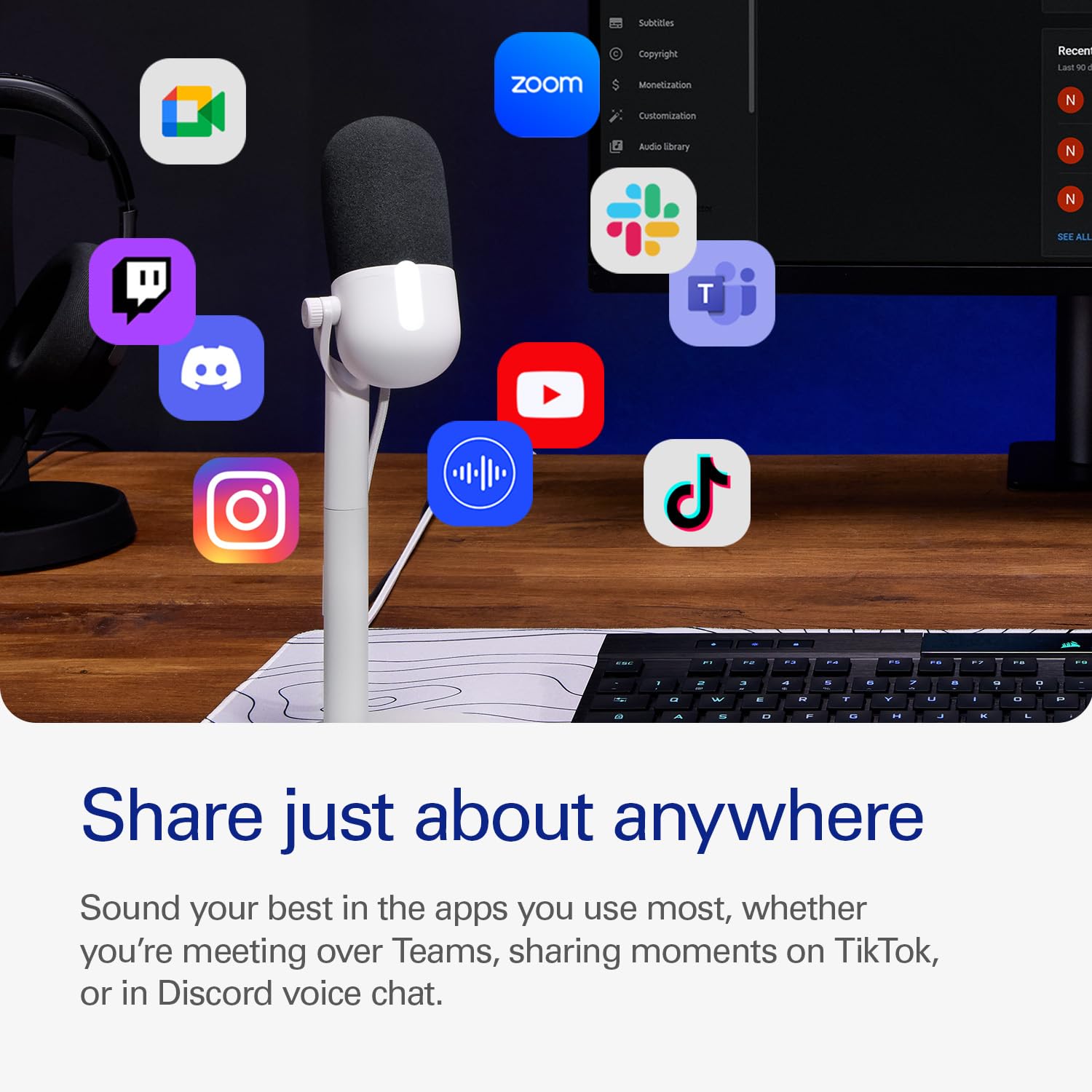 Elgato Wave Neo – USB Kondenser Mikrofon, Sessize Dokunun, Oyun, Akış, Toplantılar, Takımlarda Ses Kaydı/Zoom/OBS/Twitch/YouTube ve Daha Fazlası için, Plug-'n-Play, Dizüstü Bilgisayar, PC, Mac, iPad,