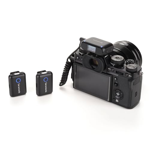 Saramonic Blink 500+ B2 2 Kişilik Kablosuz Mikrofon Sistemi, Cihaz Montajlı Alıcı 3,5 mm, USB-C ve Yıldırım Çıkışları, Şarj Kutusu, Gürültü Önleyici ve Manyetik Montaj