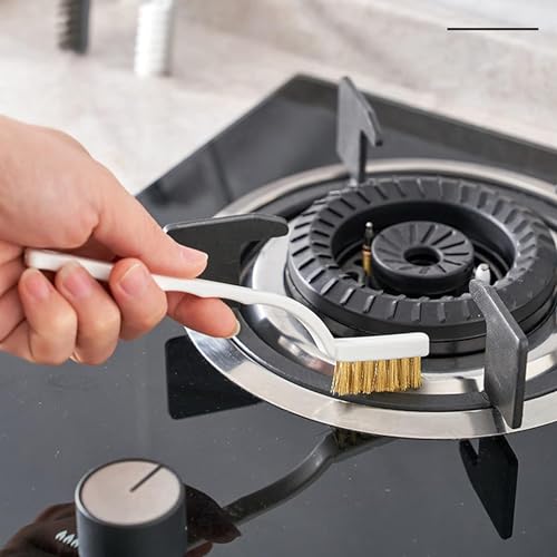 Orret Home 3lü Tel Fırça Aspiratör,Ocak,Banyo,Musluk,Duşakabin,Lavabo,Fırın İçin Temizlik Fırça Seti Derz Araları,Yağ Ve Pas Temizliği
