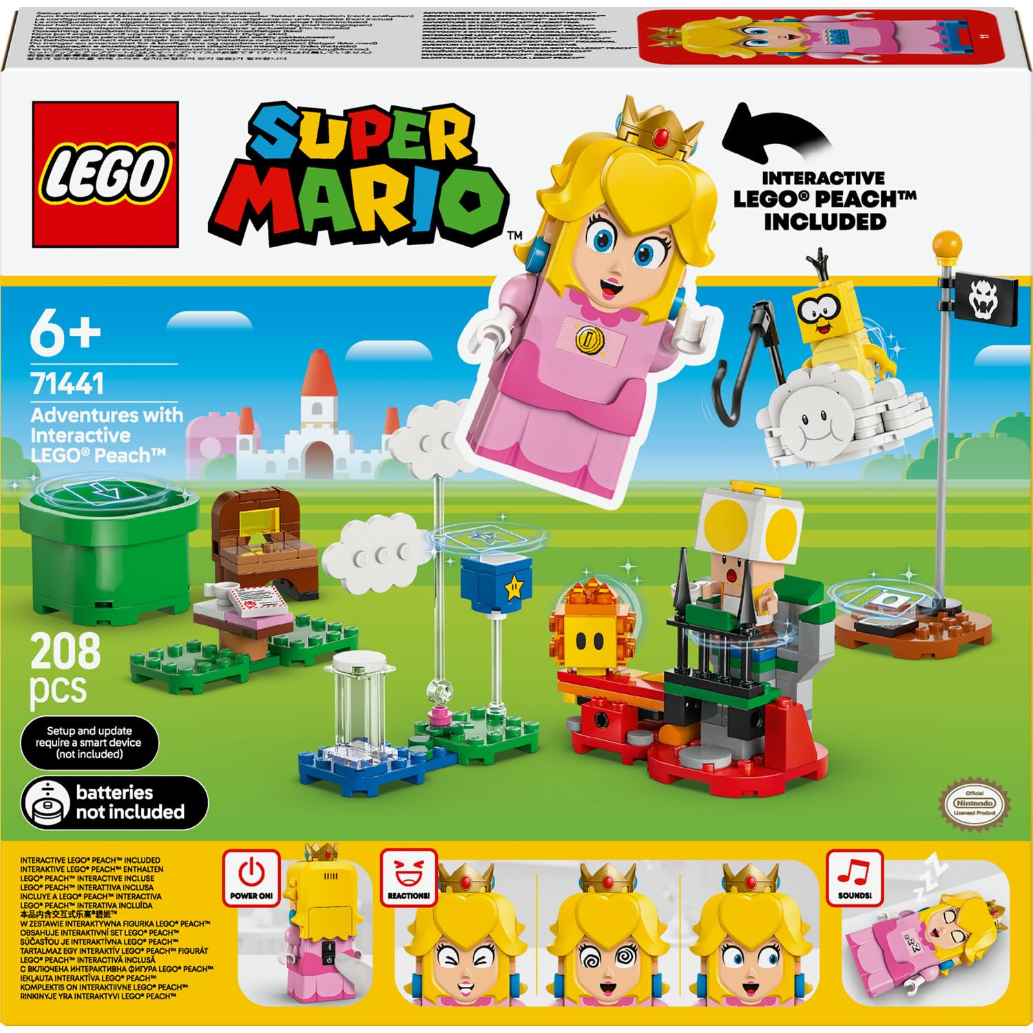LEGO Super Mario İnteraktif LEGO Peach ile Maceralar 71441 - - 6 Yaş ve Üzeri Çocuklar için Koleksiyonluk Yaratıcı Oyuncak Yapım Seti (208 Parça)